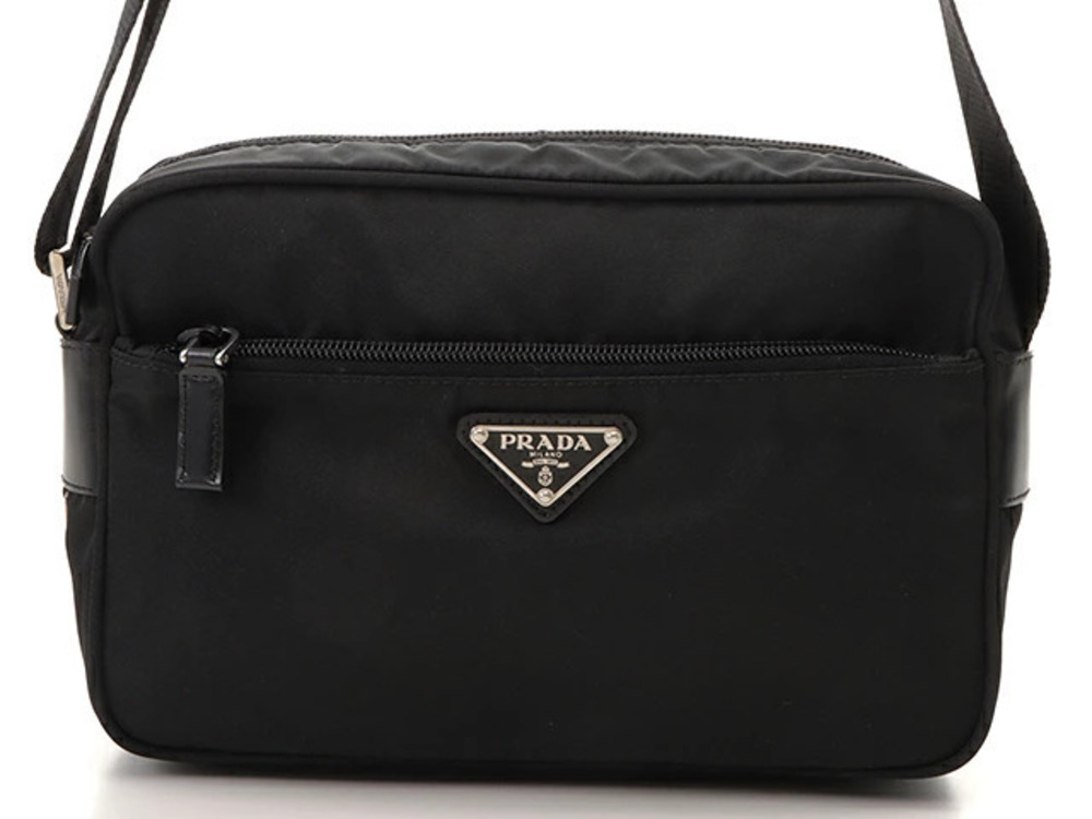 Prada bag shoulder VELA Hobo black Saffiano leather